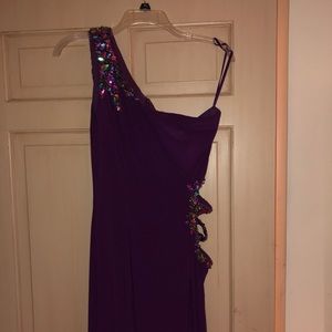 Purple evening gown